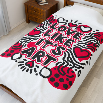 Love Like It's Art - Plush Blanket
