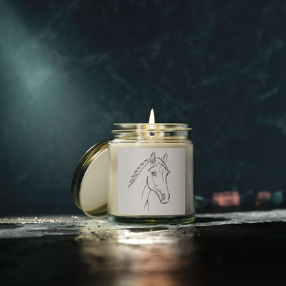 Horse Portrait Sketch - Scented Candle