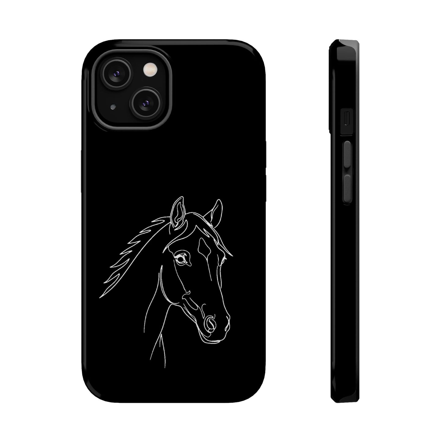 Horse Portrait Sketch - Magnetic Phone Case
