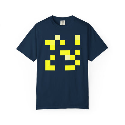 Yellow Pixel Grid - T-Shirt