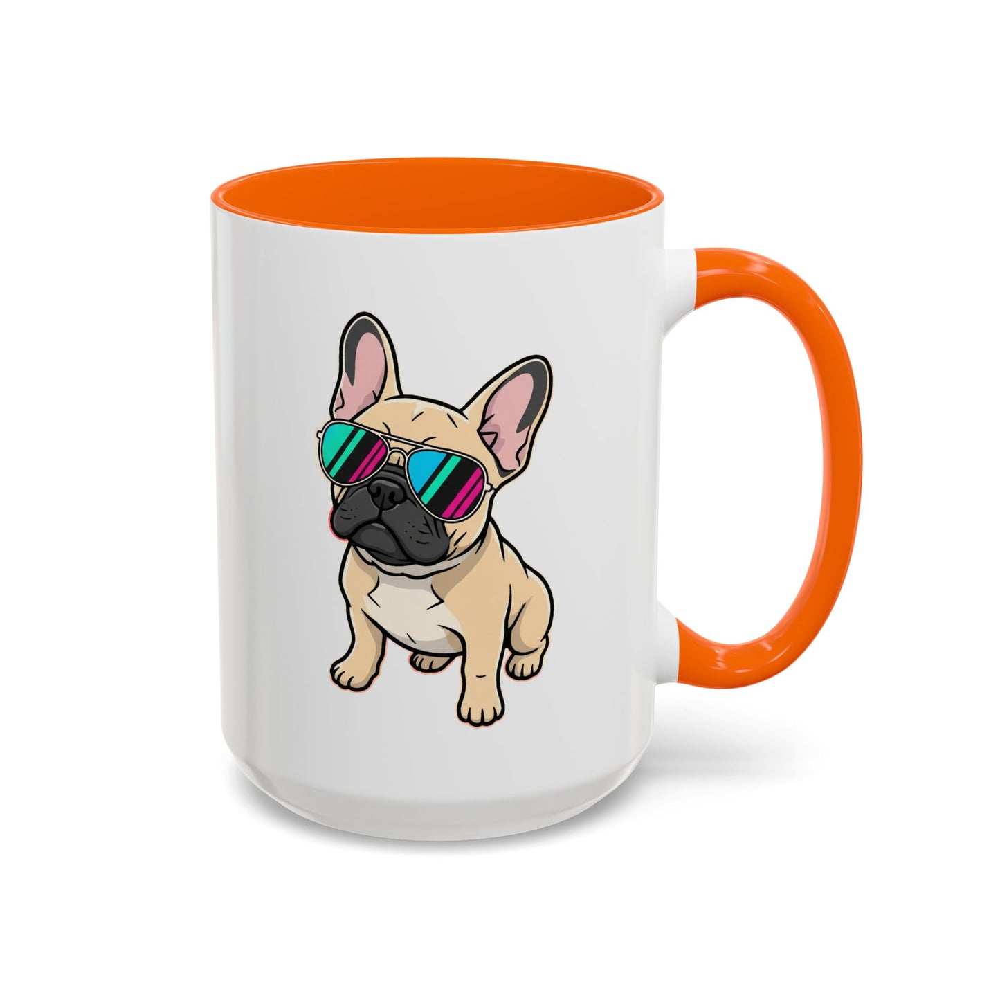 French Bulldog with Sunglasses - Color Accent Mug