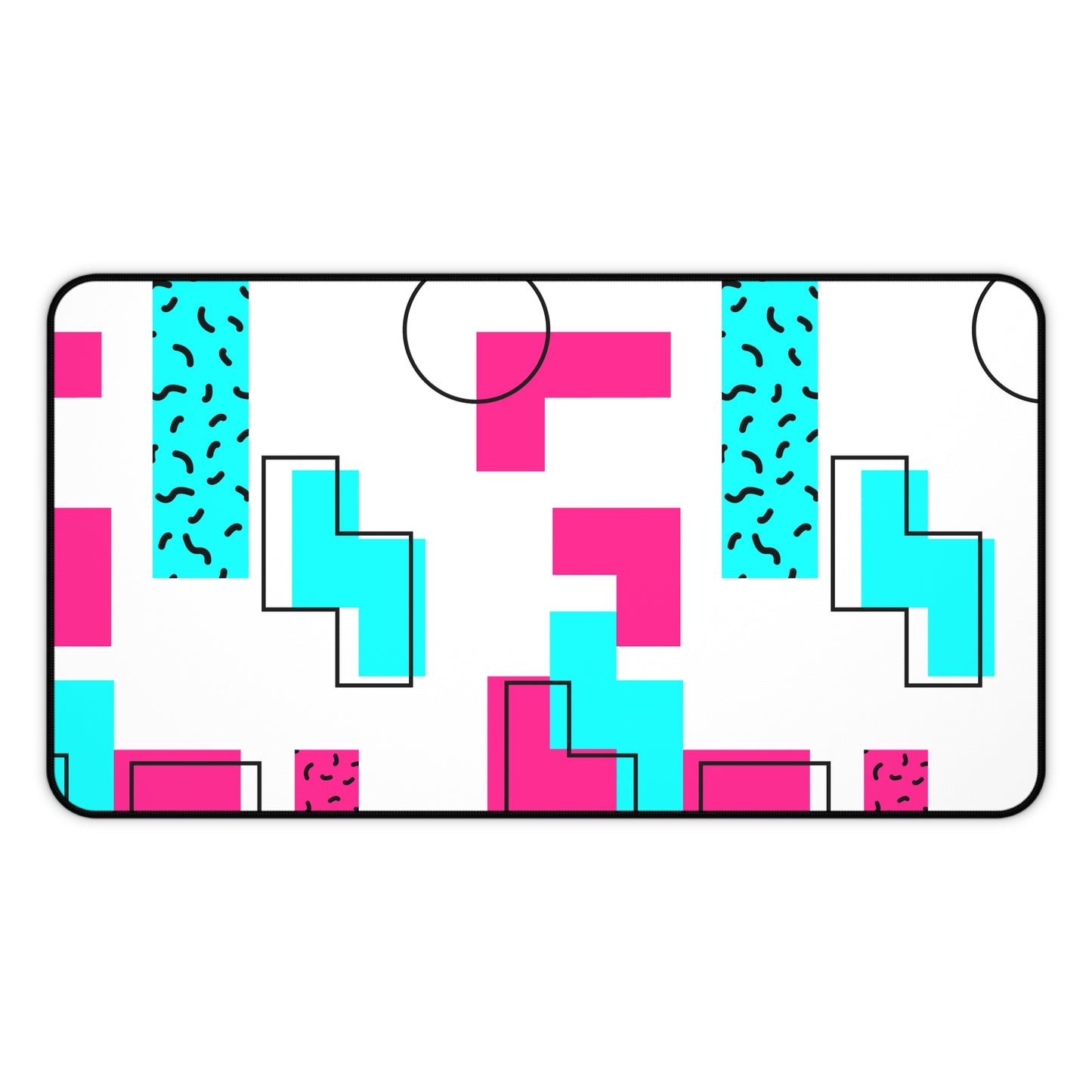 Retro Geometric Vibes - Desk Mat