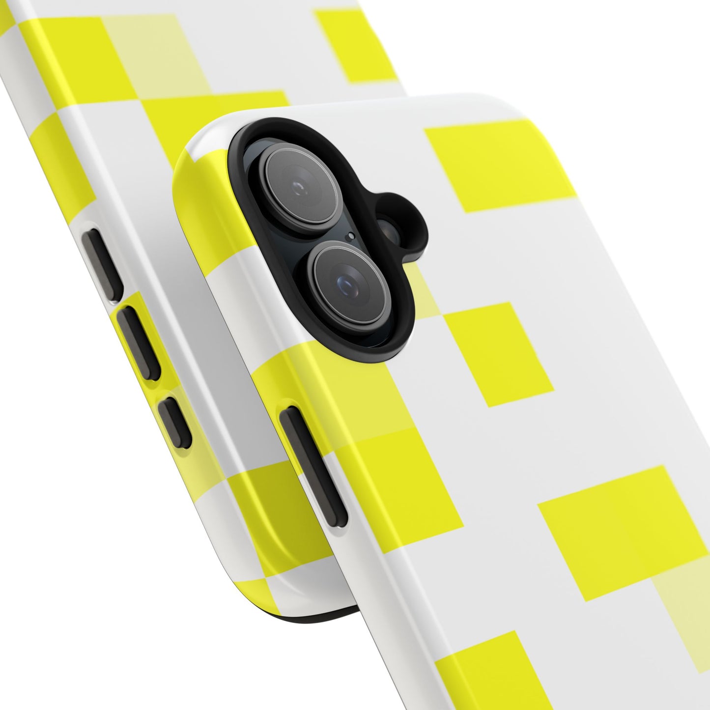 Yellow Pixel Grid -  Phone Case