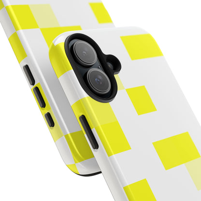 Yellow Pixel Grid -  Phone Case