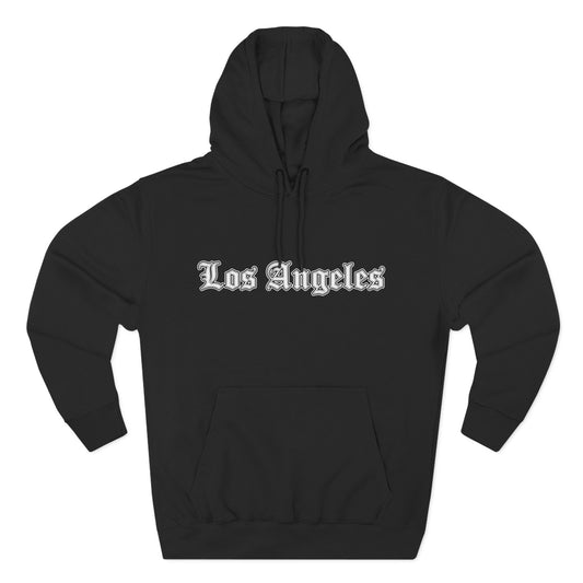 Los Angeles Three-Panel Fleece Hoodie, Cozy Sweatshirt, Streetwear Apparel, Gift for Her/Him, Casual Style, Travel Hoodie