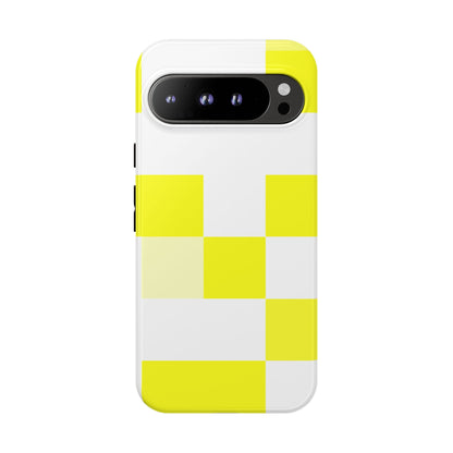 Yellow Pixel Grid - Phone Case