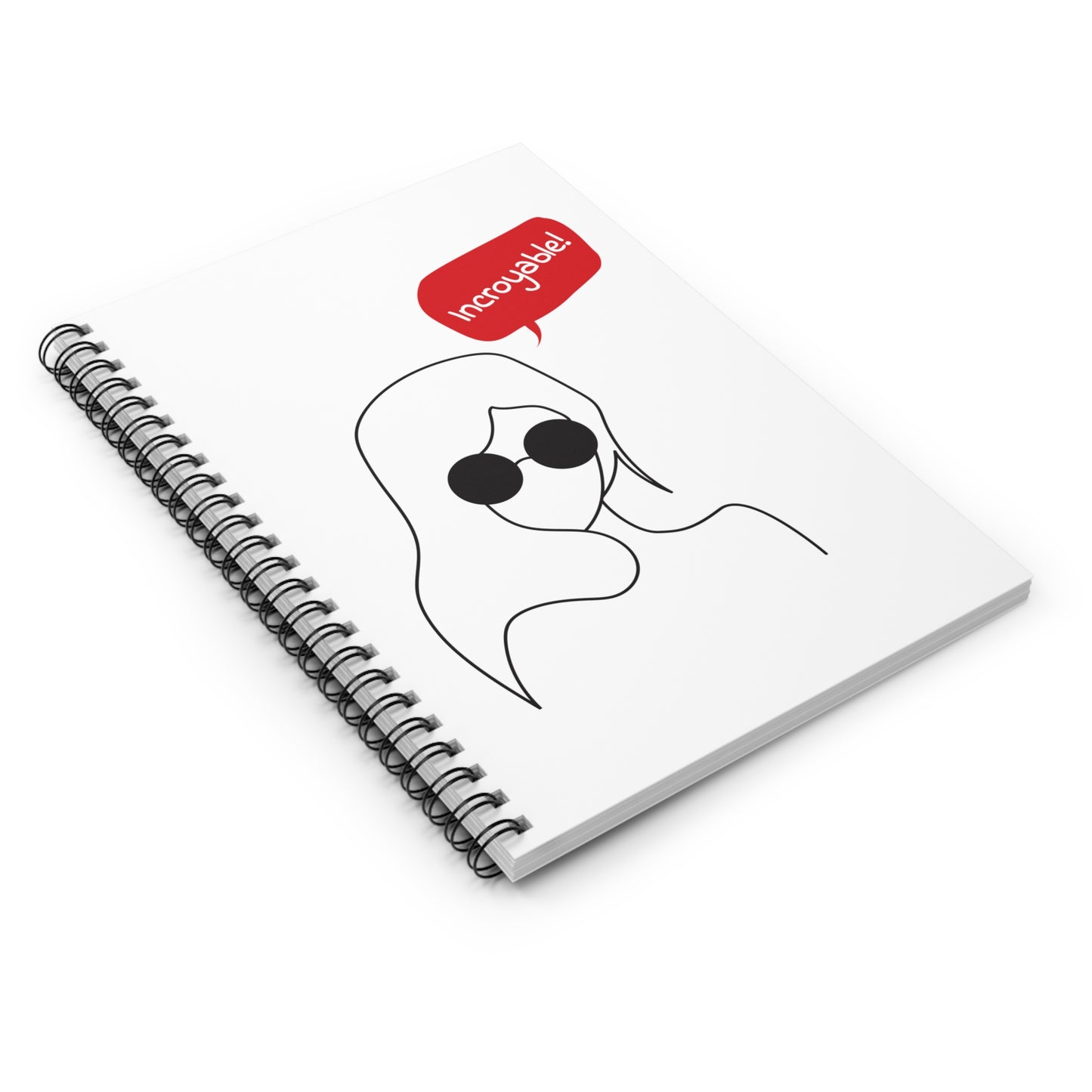 Incroyable Chic Girl - Spiral Notebook