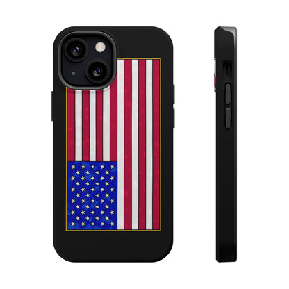 New Glory American Flag (Gold Edge Edition) - Magnetic Phone Case
