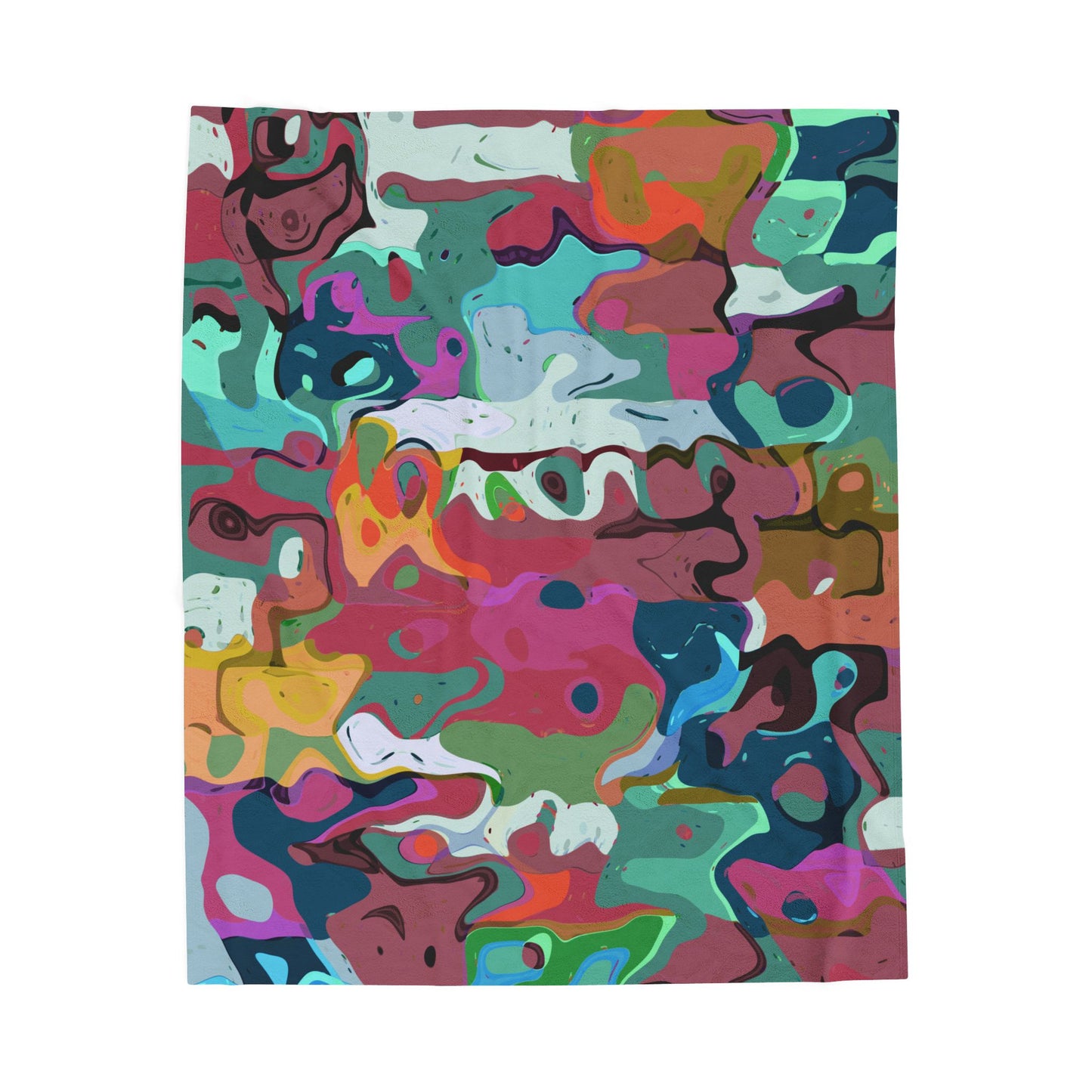 Colorful Abstract Marble - Plush Blanket