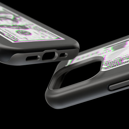 100 Dollars Bill - Green/Magenta Glitch - Magnetic Phone Case
