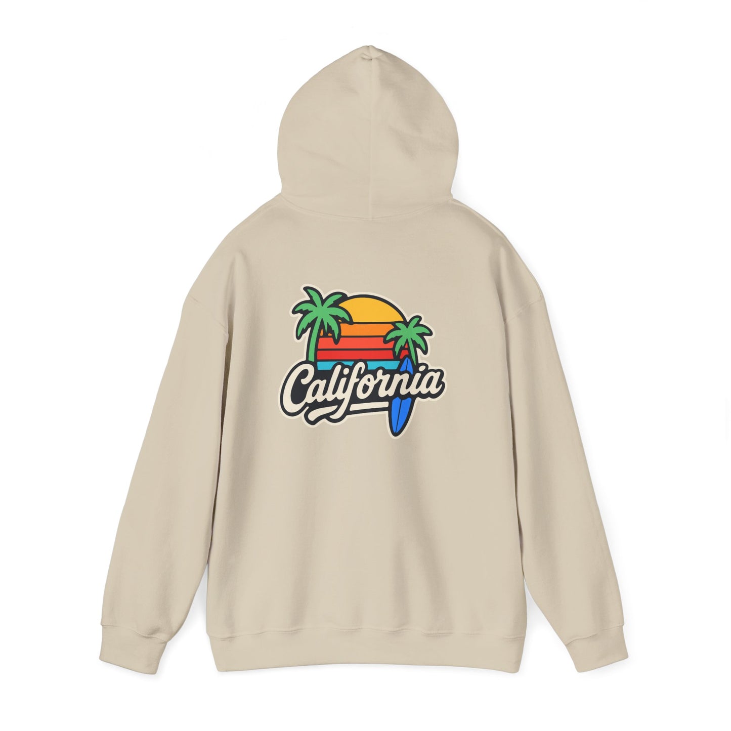 California Vibes Unisex Heavy Blend Hooded Sweatshirt - Cozy Beachwear, Summer Gift, Chill Fashion, Surf Style, Casual Layer