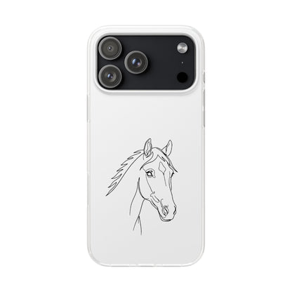Horse Portrait Sketch - Flexi Phone Case