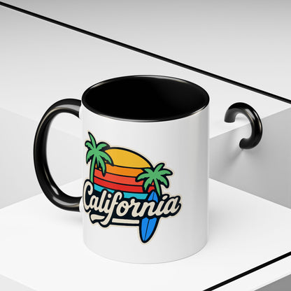 California Surf Vibes - Color Accent Mug