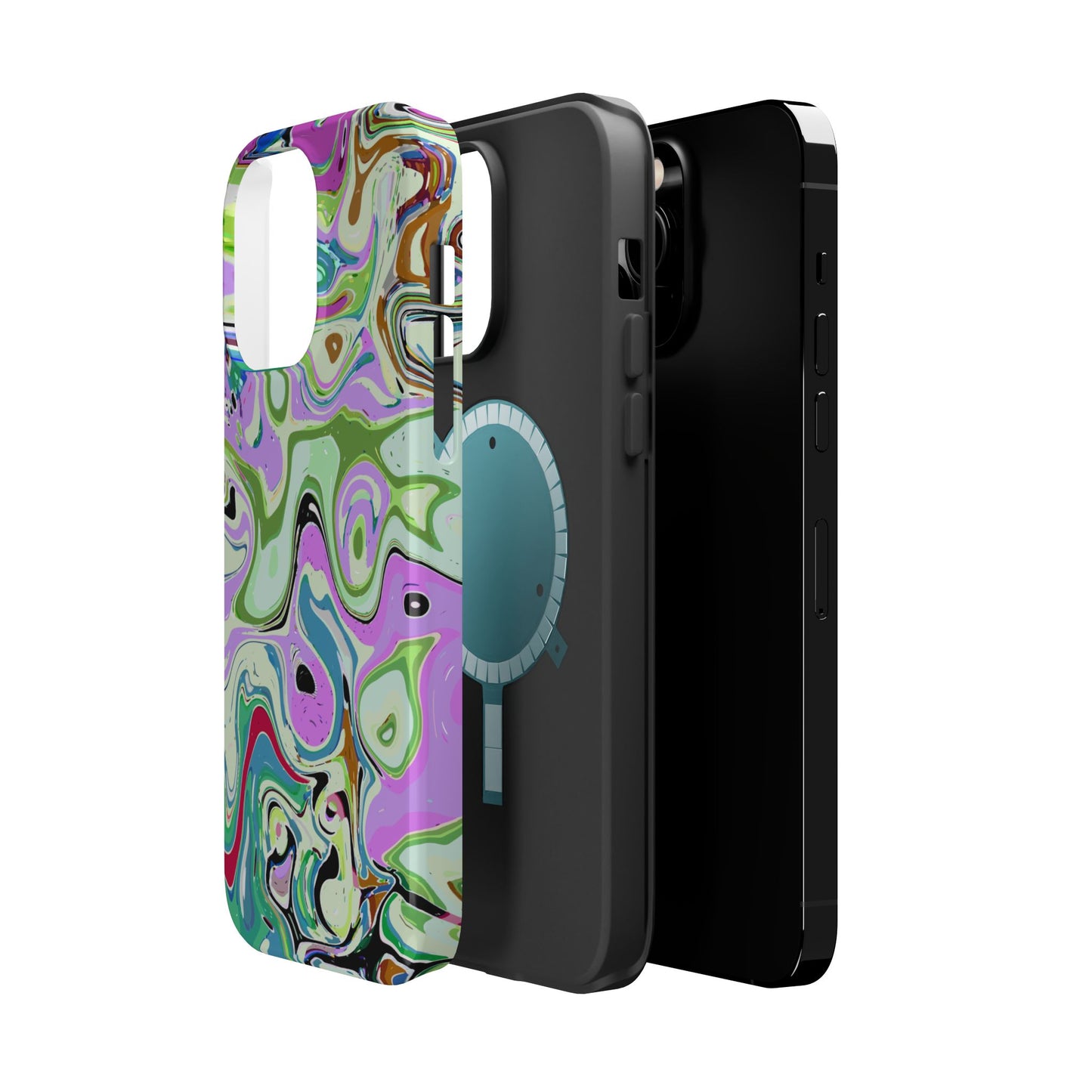 Vibrant Multi‑Color Swirl - Magnetic Phone Case