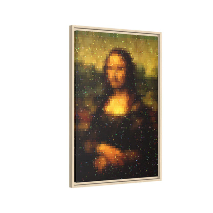 Pixel Muse — Silent Smile - Framed Canvas