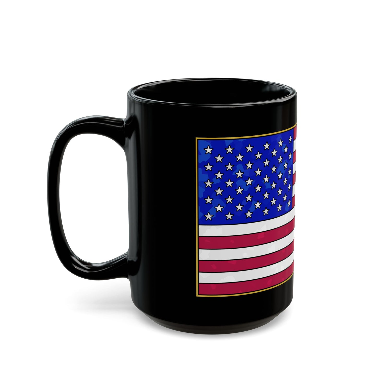 New Glory American Flag (Gold Edge Edition) - Black Mug