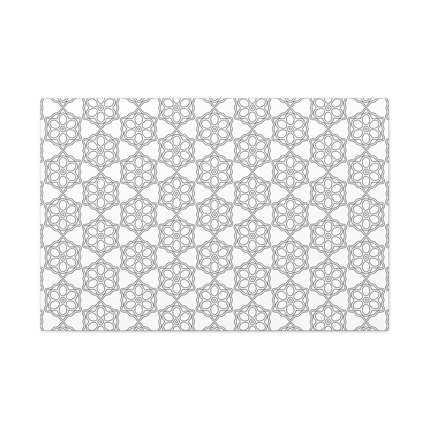 Elegant Geometric Wall Art Canvas, Modern Home Decor, Gray Pattern Stretched Canvas, Minimalist Artwork, Gift for New Home