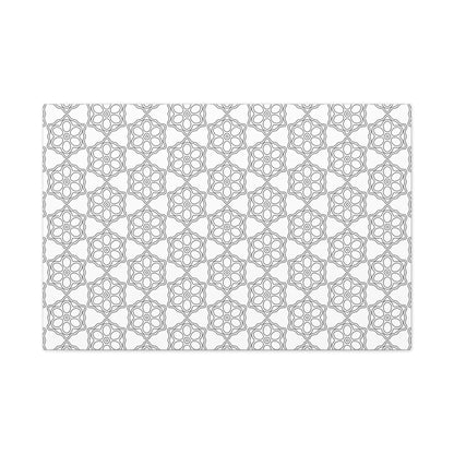 Elegant Geometric Wall Art Canvas, Modern Home Decor, Gray Pattern Stretched Canvas, Minimalist Artwork, Gift for New Home