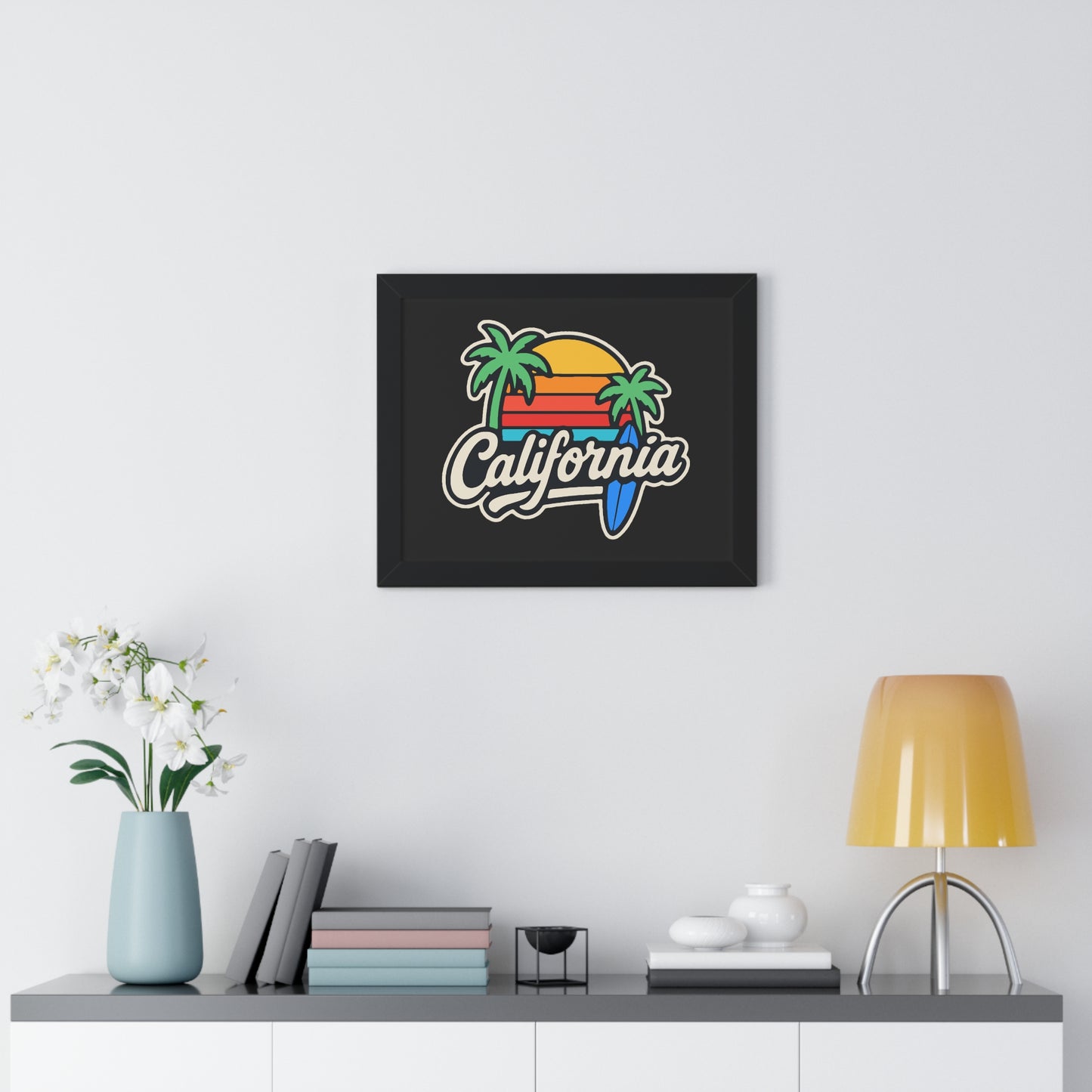 California Surf Vibes - Framed Poster