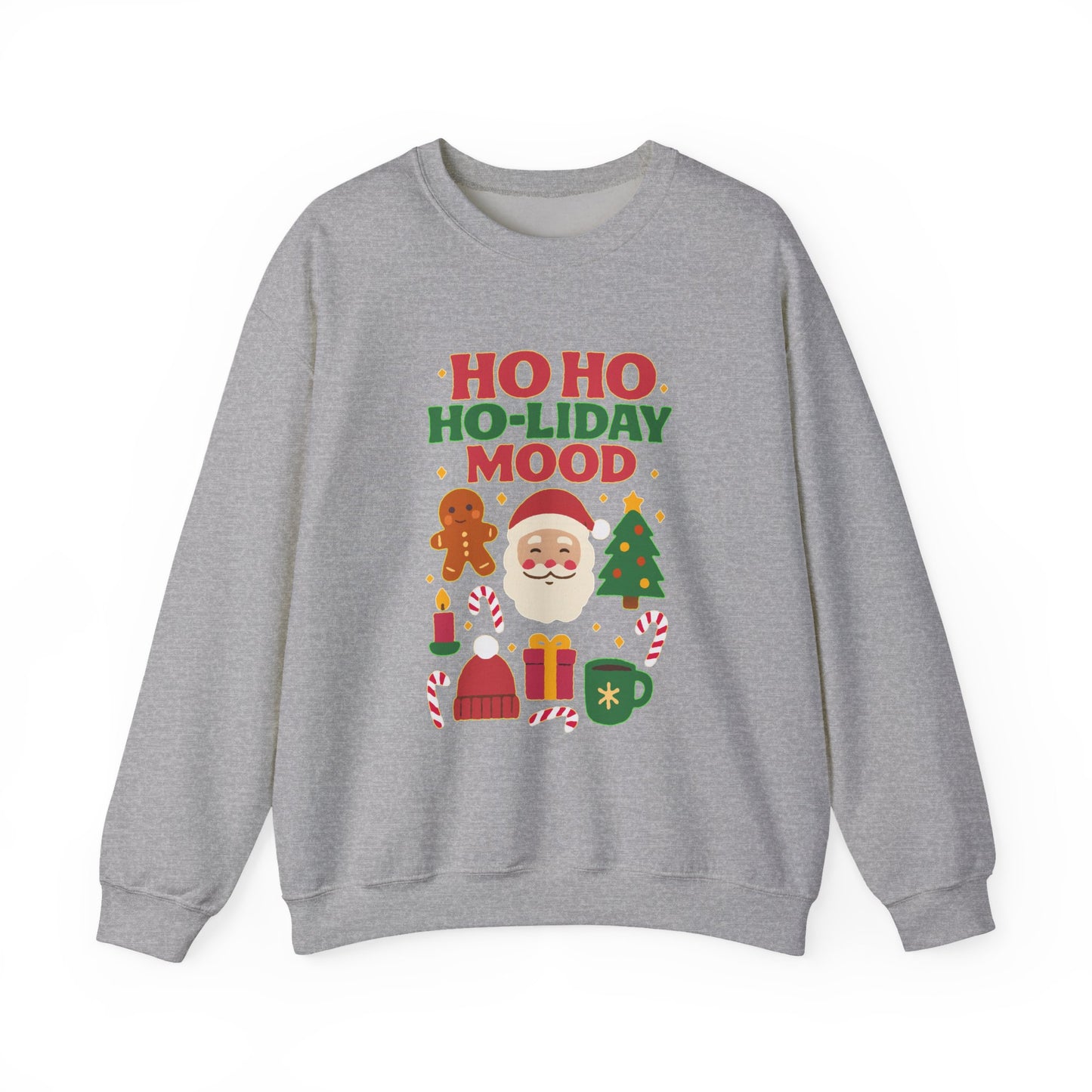 Festive Holiday Sweatshirt, Christmas Crewneck, Cozy Winter Gift, Unisex Sweatshirt, Seasonal Apparel, Ho Ho Ho-liday Mood