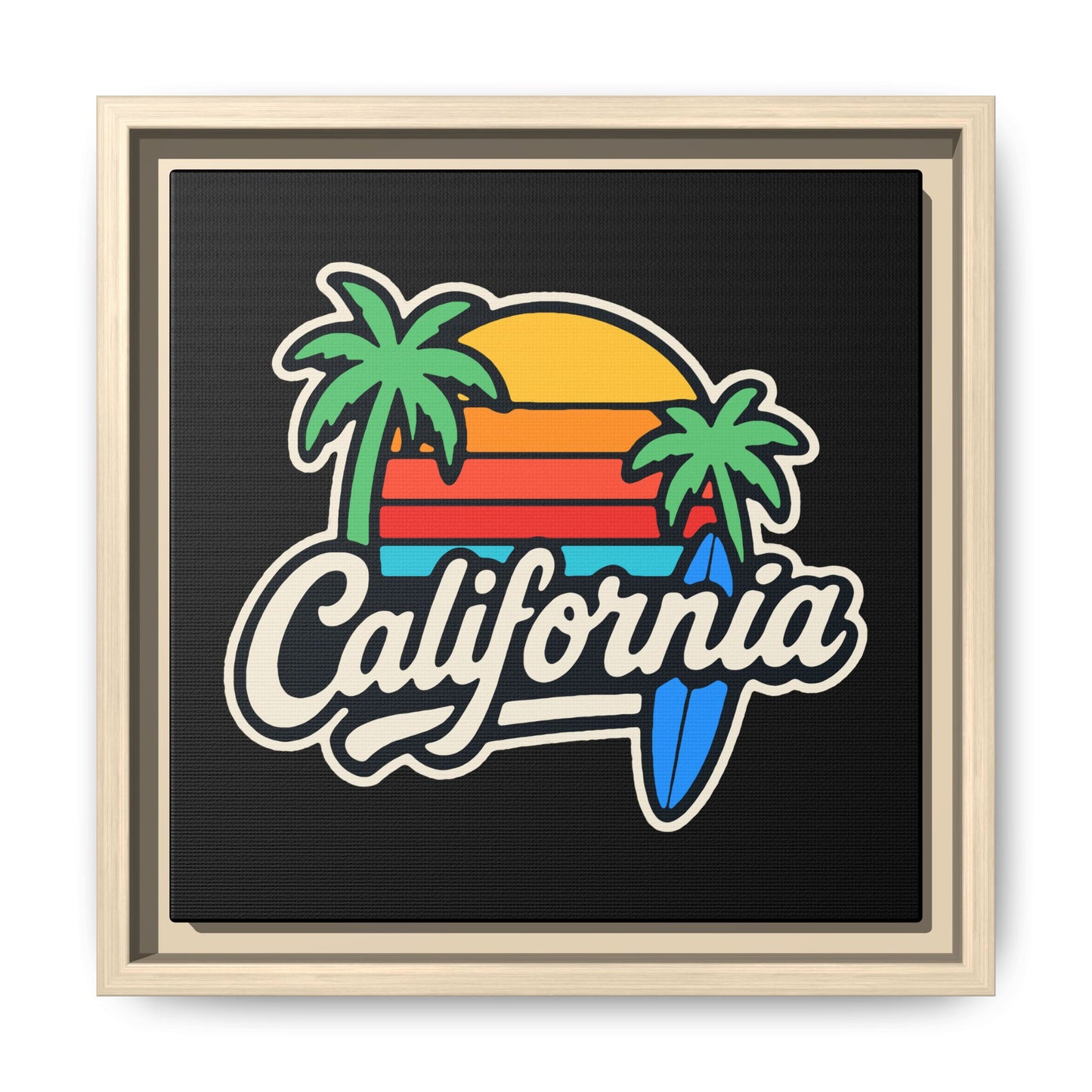 California Surf Vibes - Framed Canvas