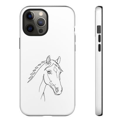 Horse Portrait Sketch - Tough Phone Case