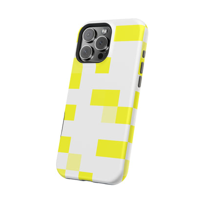 Yellow Pixel Grid -  Magnetic Phone Case