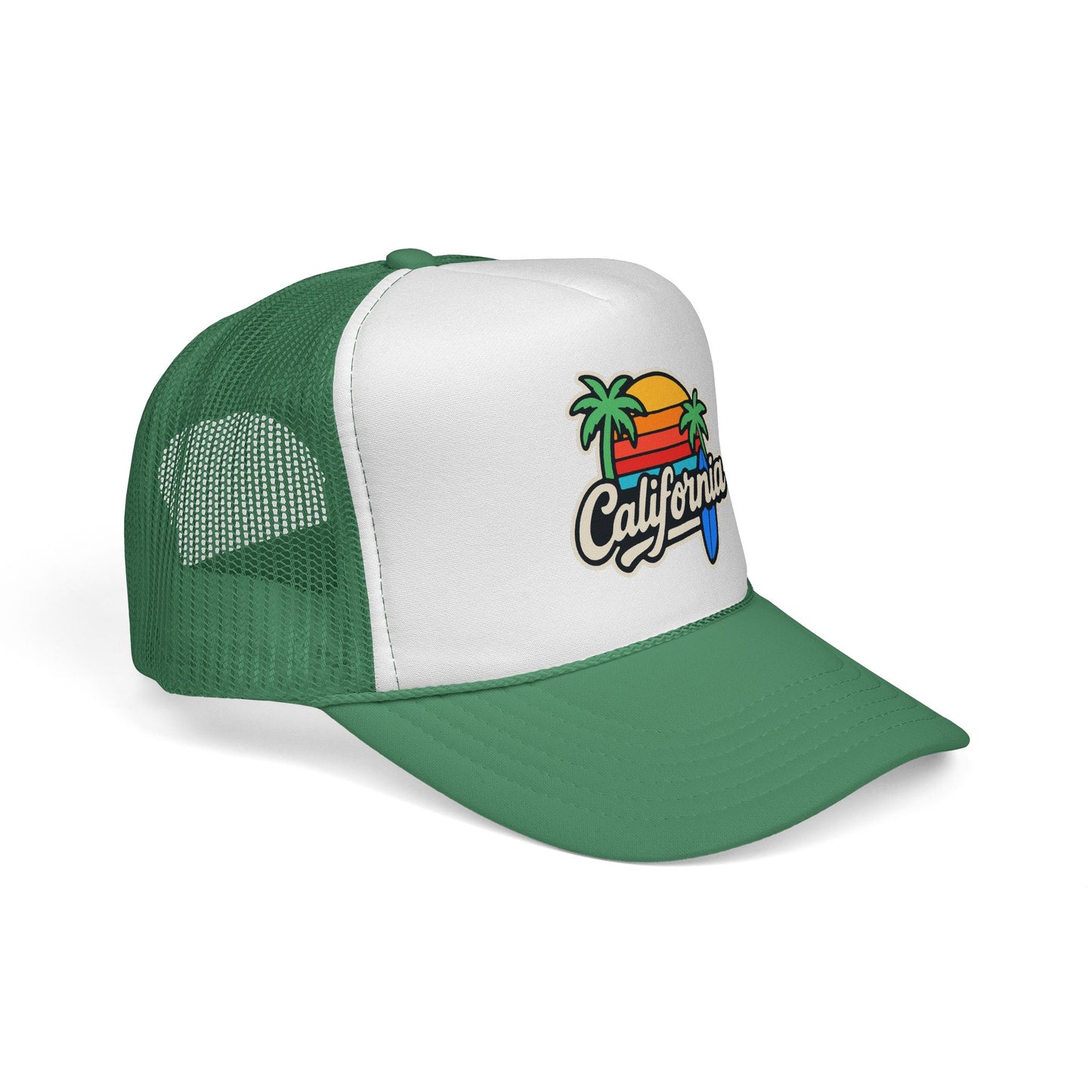 California Sunset Trucker Cap, Summer Hat, Beach Apparel, Gift for Him/Her, Fun Outdoor Accessory