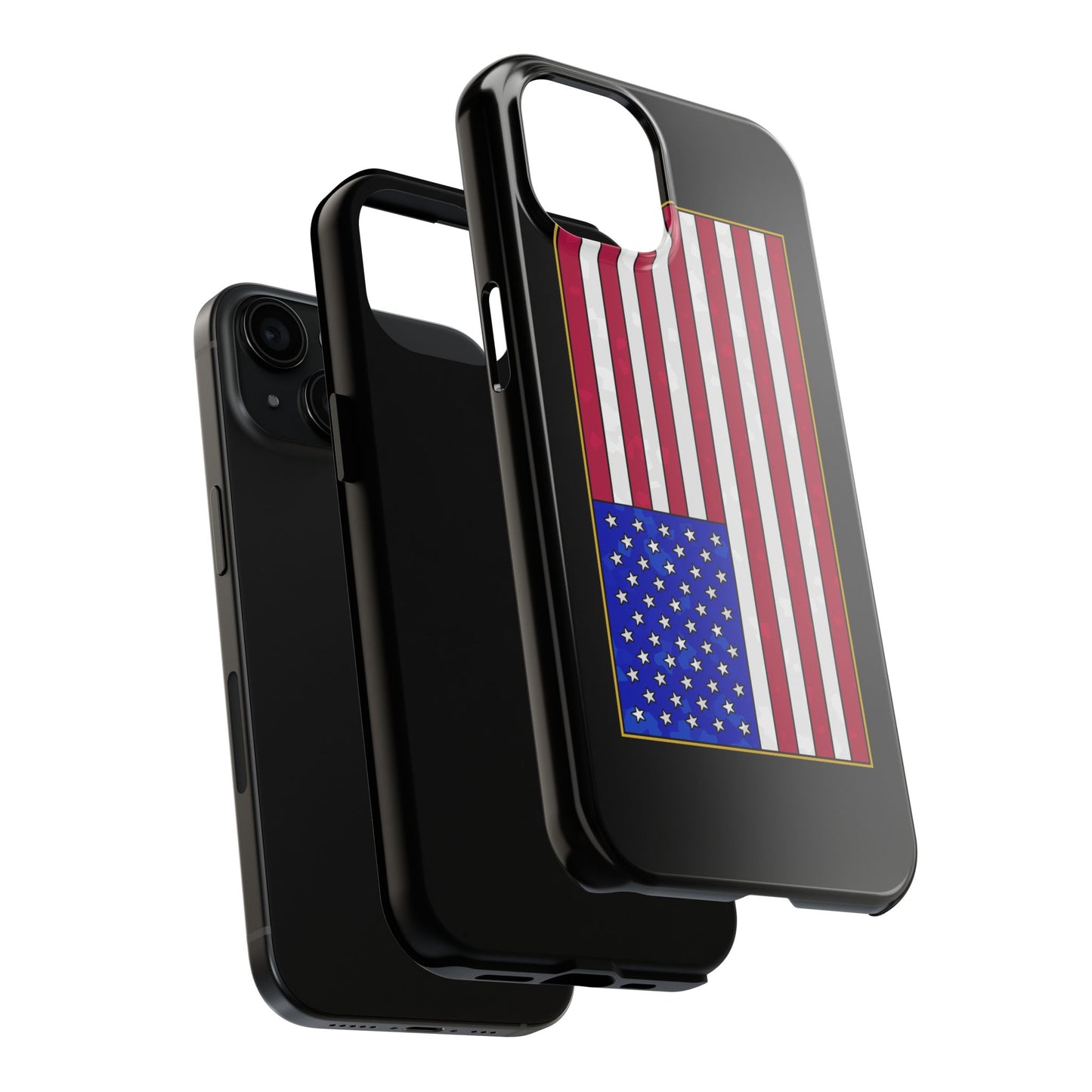 New Glory American Flag (Gold Edge Edition) - Phone Case