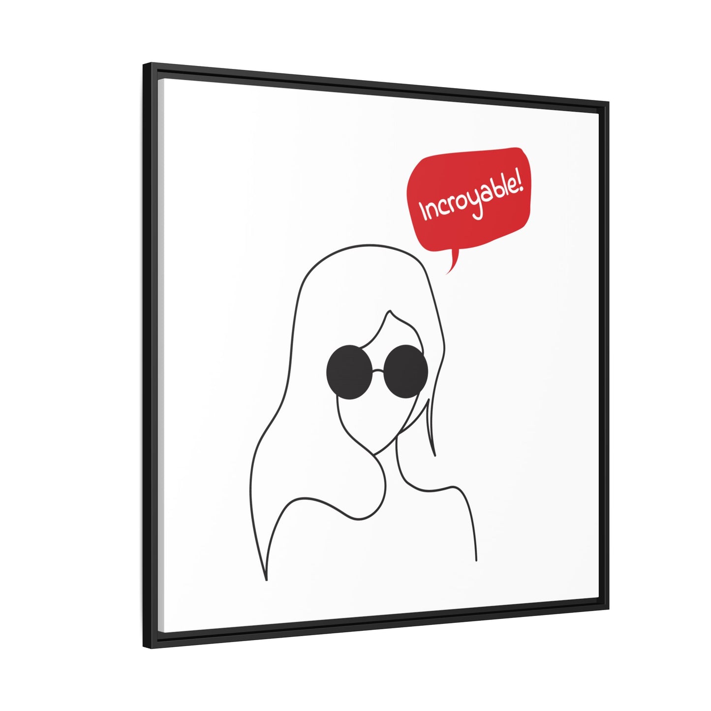 Incroyable Chic Girl - Framed Canvas