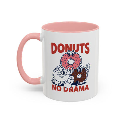 Donuts No Drama - Color Accent Mug