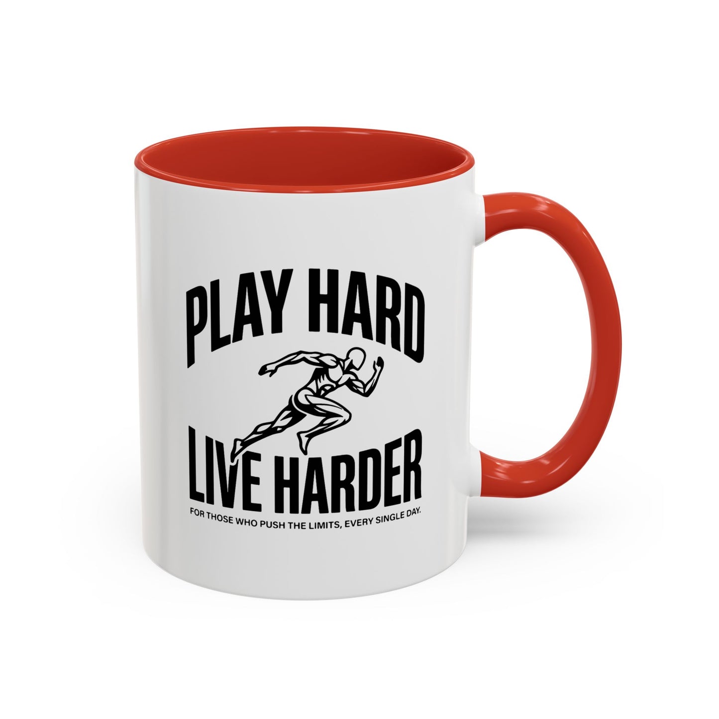 Play Hard / Live Harder - Color Accent Mug