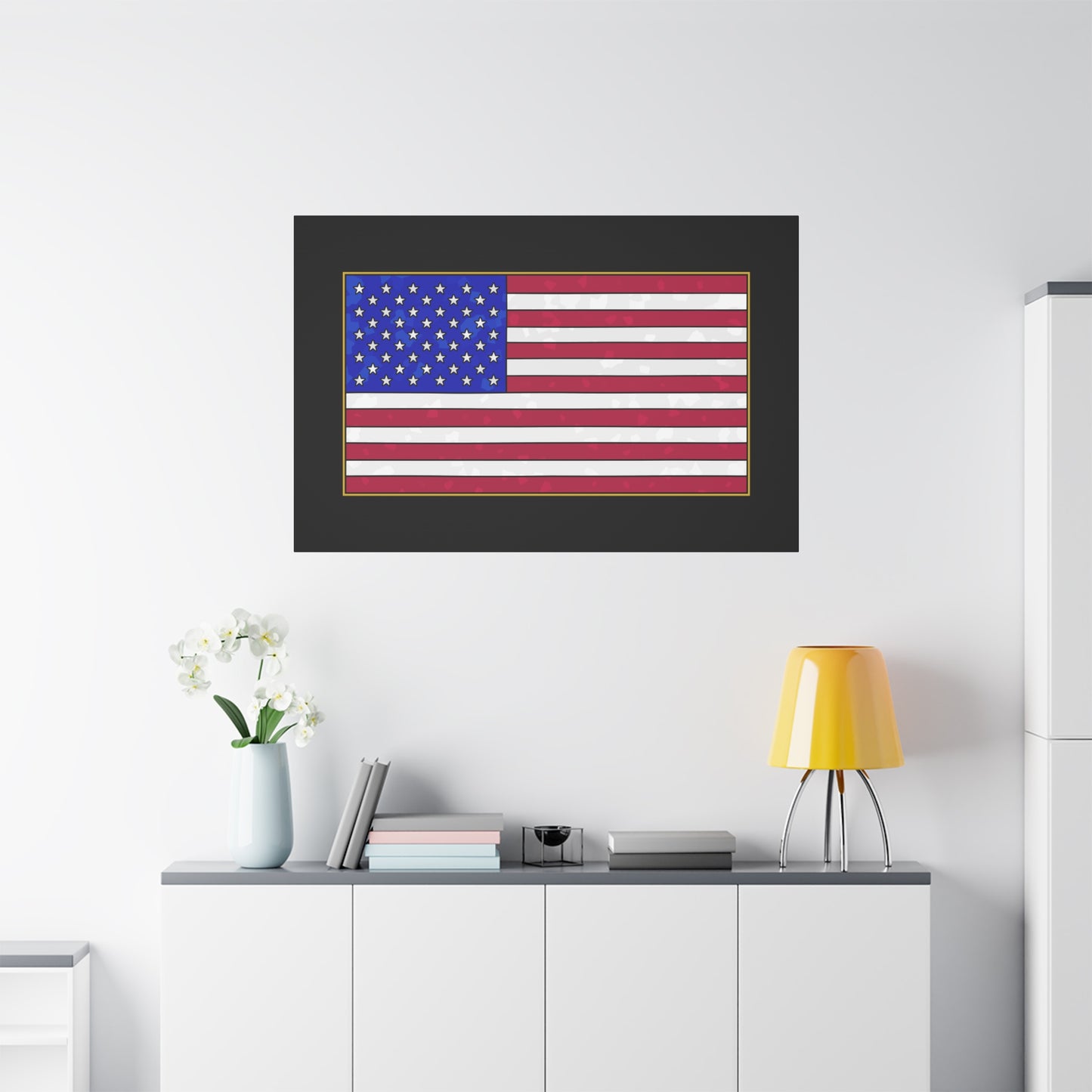 New Glory American Flag (Gold Edge Edition) - Canvas