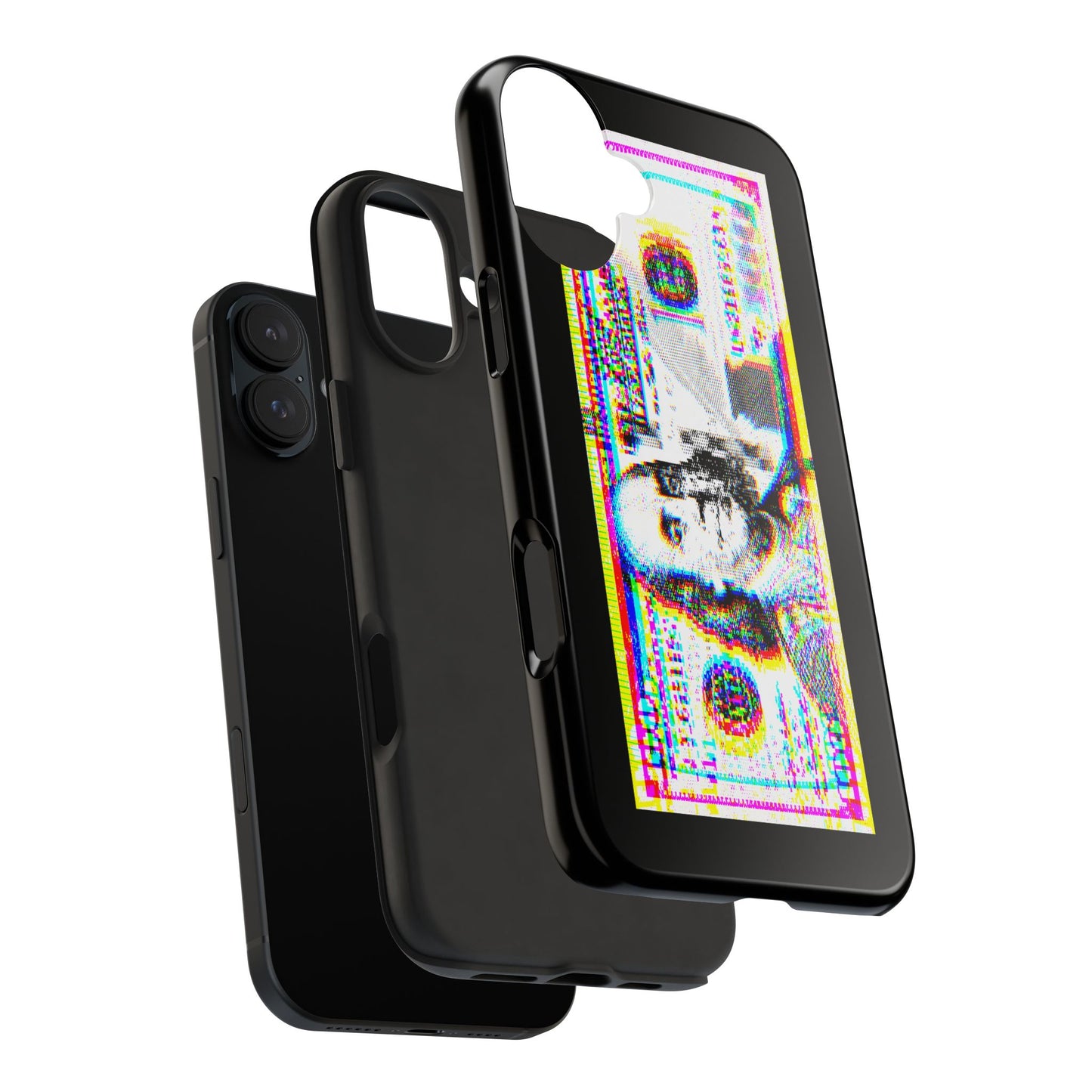 100 Dollars Bill - Neon Color Explosion - Phone Case