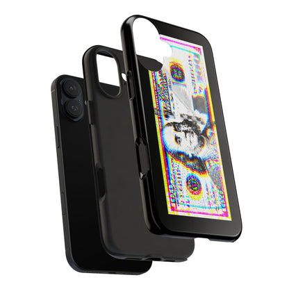 100 Dollars Bill - Neon Color Explosion - Phone Case