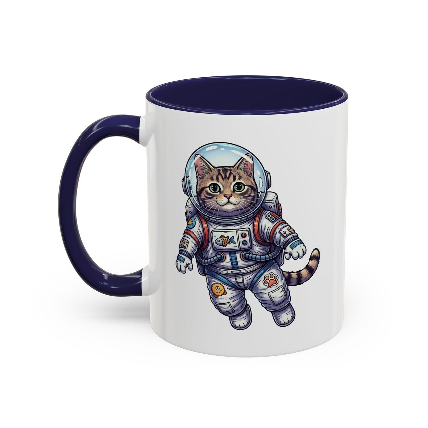 Astronaut Cat - Color Accent Mug