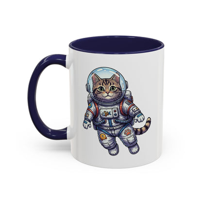 Astronaut Cat - Color Accent Mug