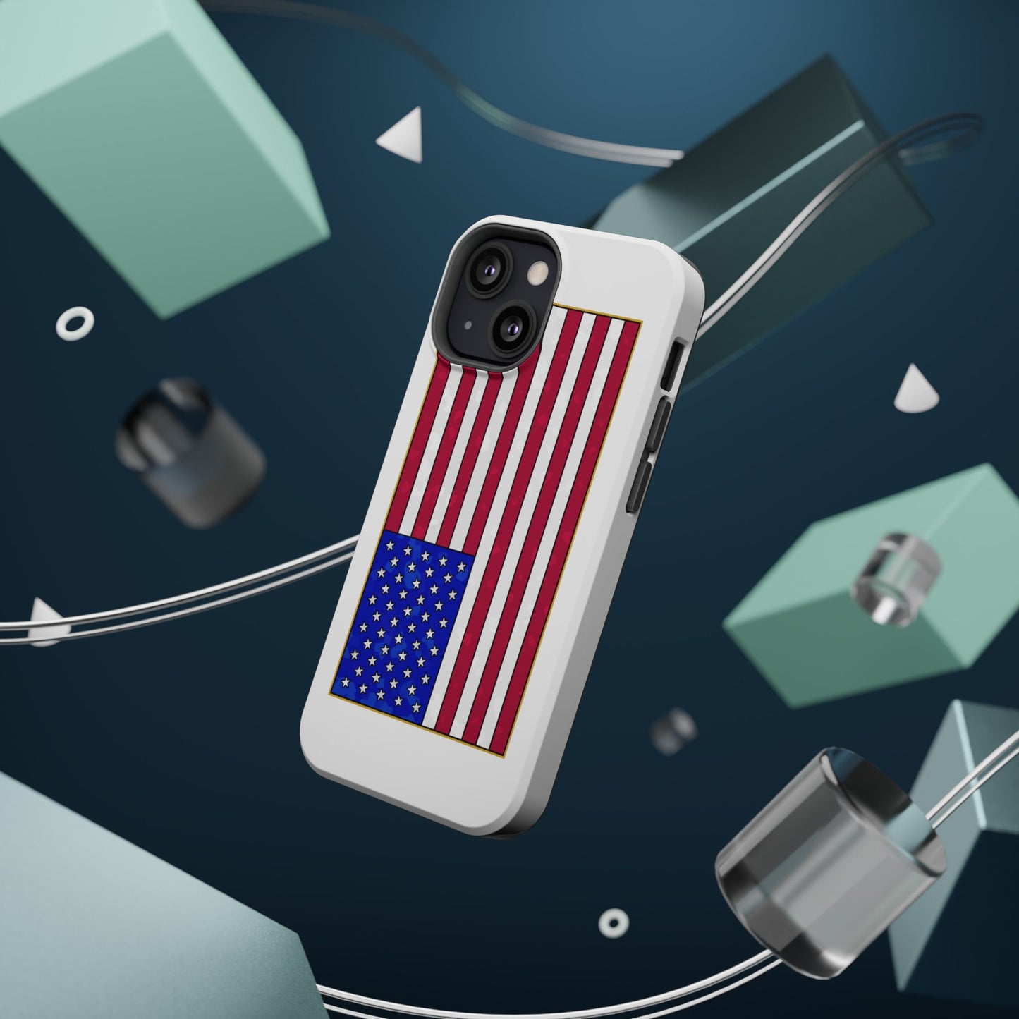 New Glory American Flag (Gold Edge Edition) - Magnetic Phone Case