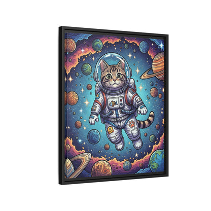 Astronaut Cat - Framed Canvas