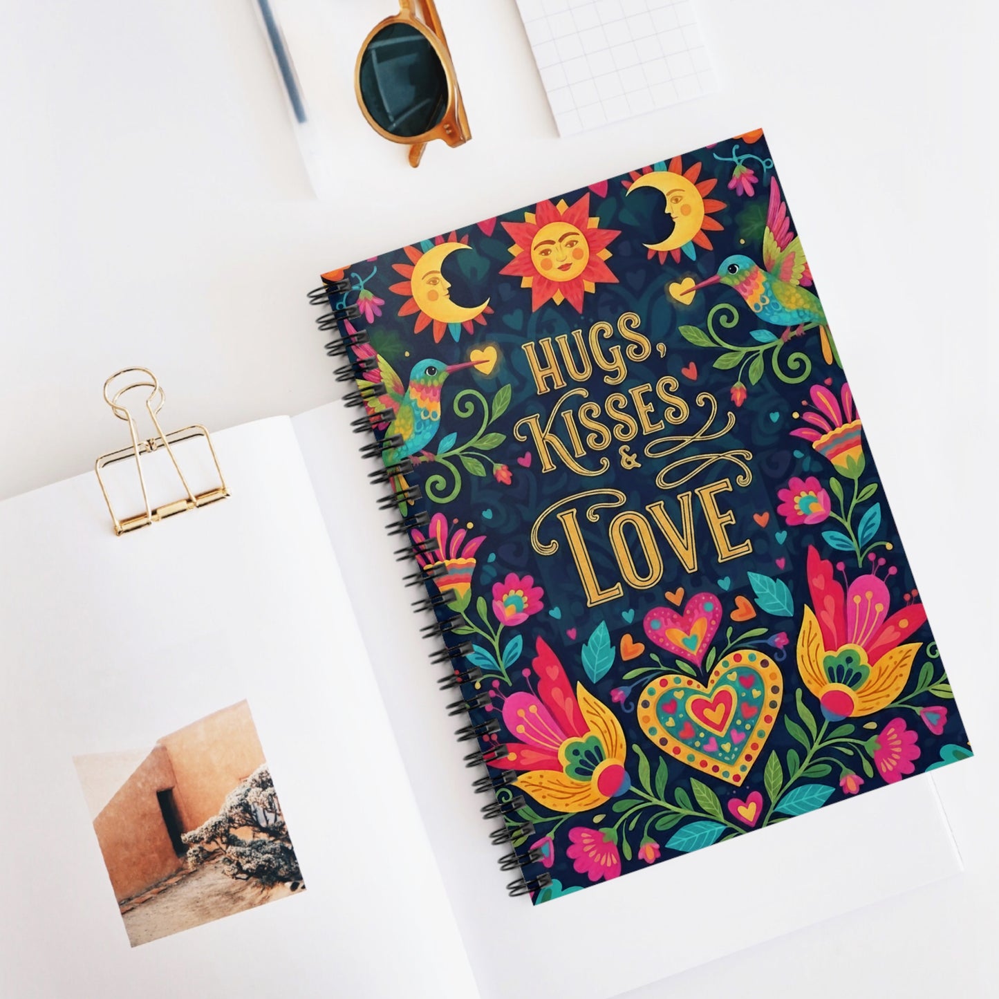 Hugs, Kisses & Love - Spiral Notebook