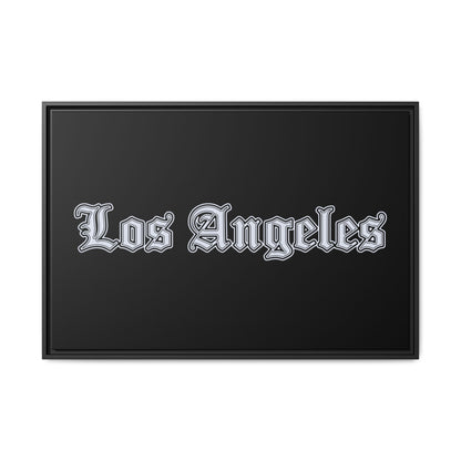 Los Angeles Matte Canvas Art, Framed Wall Decor, Urban Home Art, City Poster, Gift for Angelenos, Modern Art Piece - Silver Edition