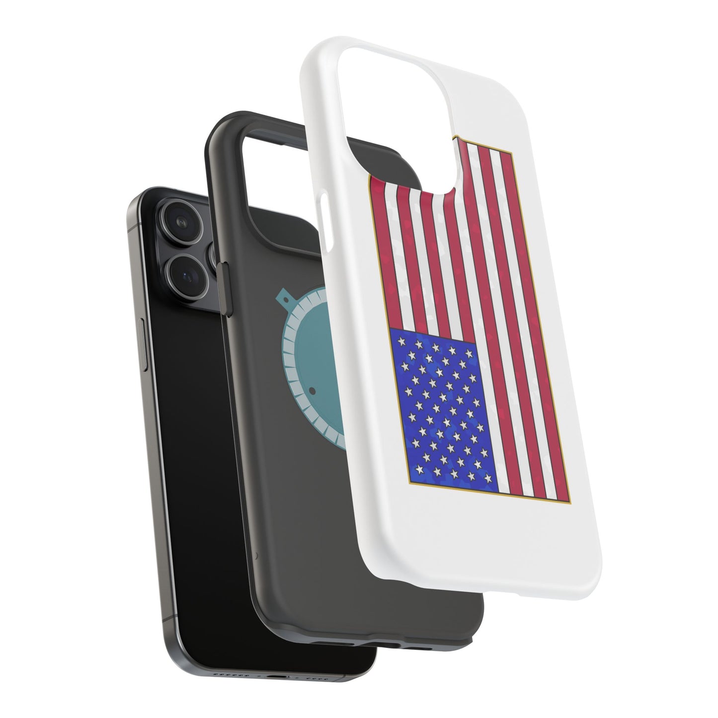 New Glory American Flag (Gold Edge Edition) - Magnetic Phone Case
