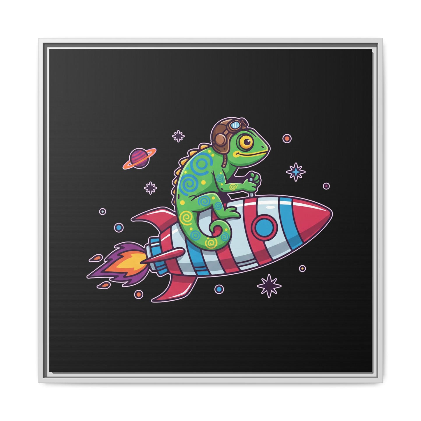 Cosmic Rider - Framed Canvas