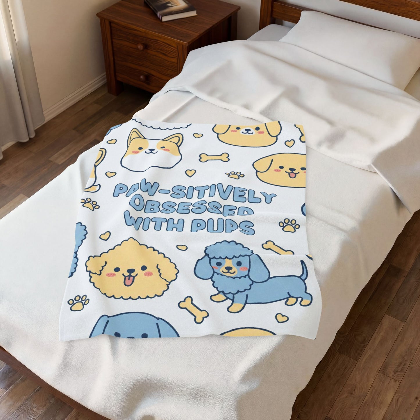 Paw-sitively Obsessed with Pups - Plush Blanket