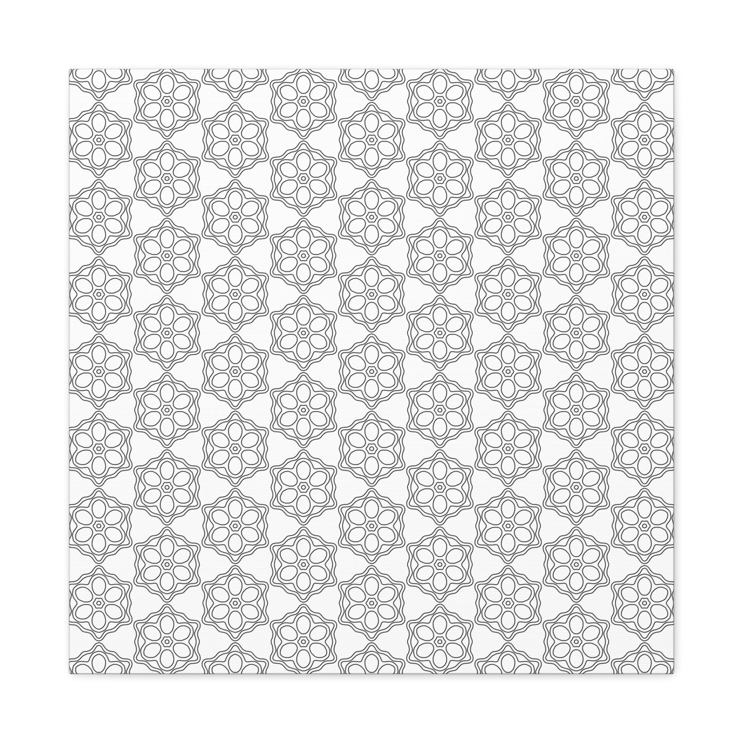 Elegant Geometric Wall Art Canvas, Modern Home Decor, Gray Pattern Stretched Canvas, Minimalist Artwork, Gift for New Home