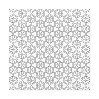 Elegant Geometric Wall Art Canvas, Modern Home Decor, Gray Pattern Stretched Canvas, Minimalist Artwork, Gift for New Home