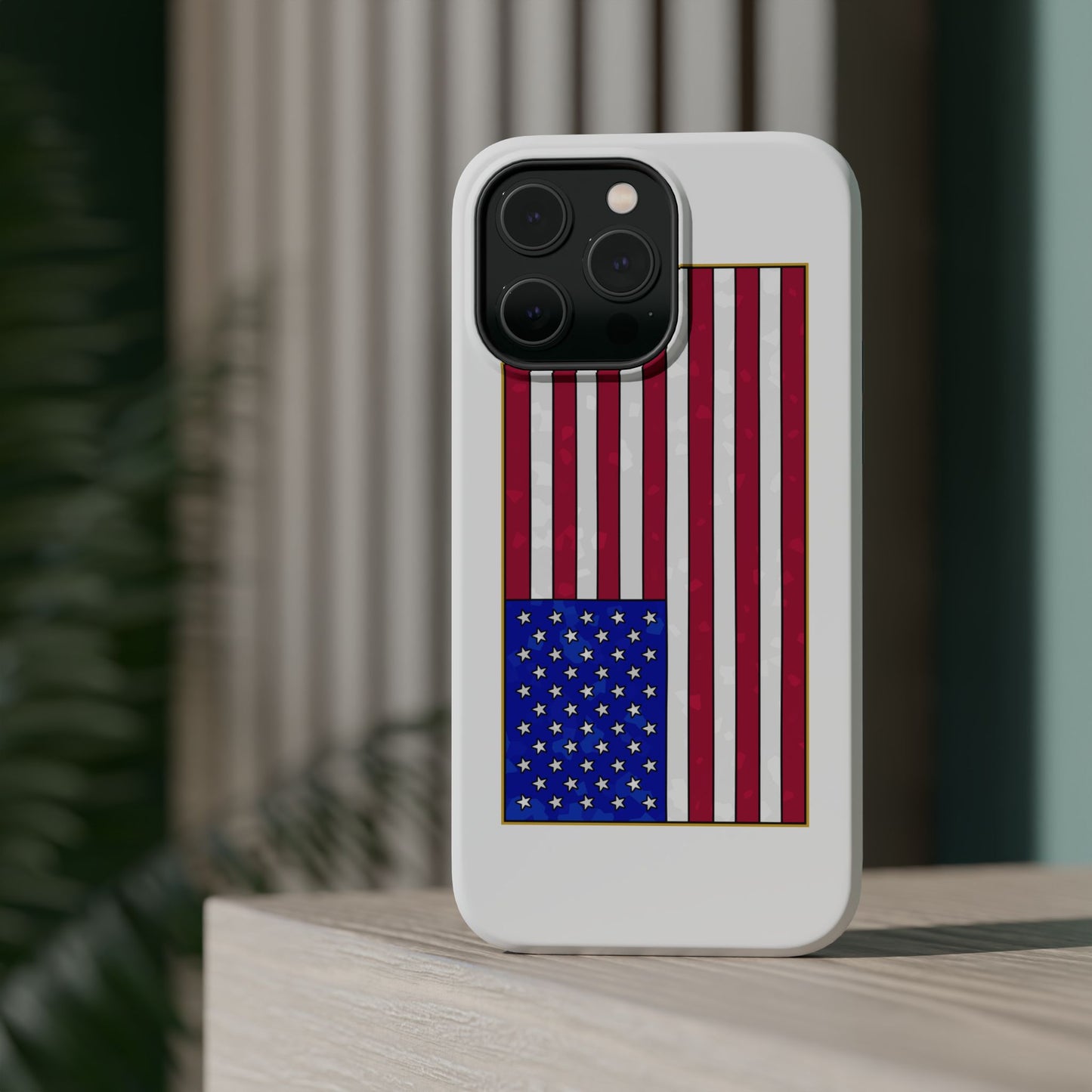 New Glory American Flag (Gold Edge Edition) - Magnetic Phone Case