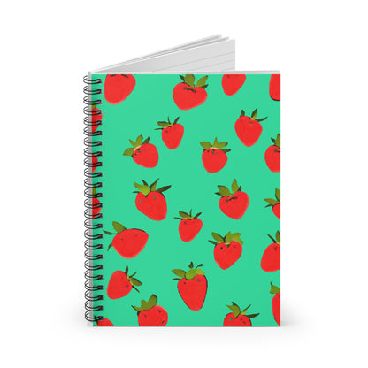 Strawberry Pattern - Spiral Notebook