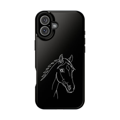 Horse Portrait Sketch - Magnetic Phone Case