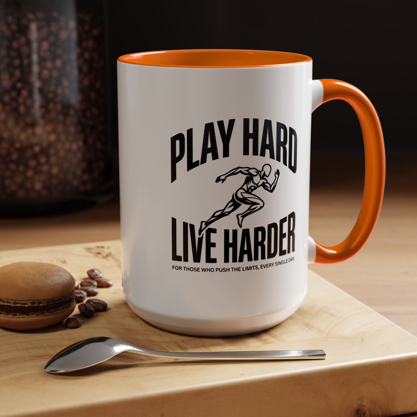 Play Hard / Live Harder - Color Accent Mug